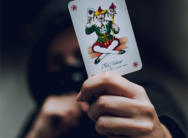 Comics & Entertainers with the joker card