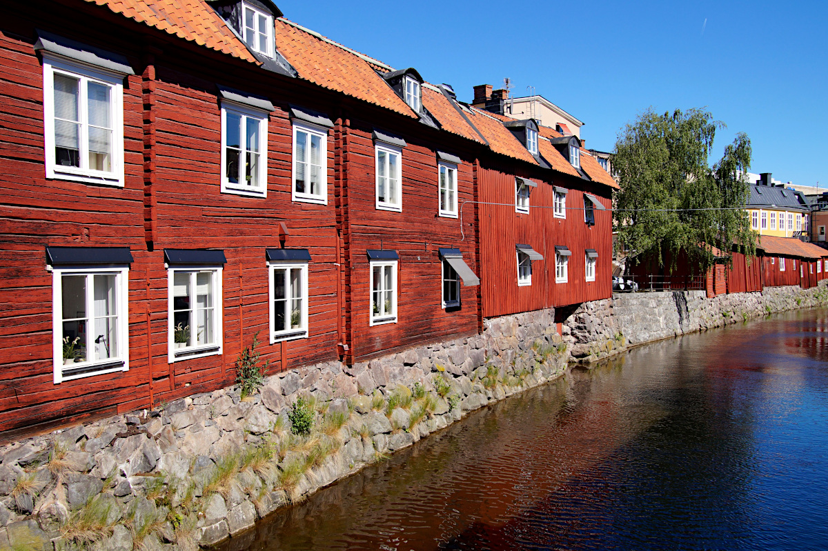red building in a row